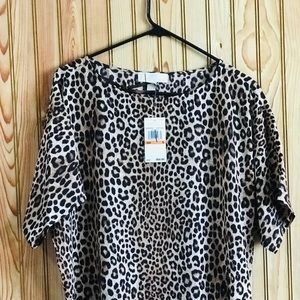 Michael Kors leopard print blouse small